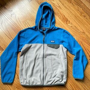Patagonia Kids Micro D Snap-T Fleece Jacket, Size M (10), Blue/Gray